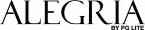 ALEGRIA BY PG LITE Logo (USPTO, 07.11.2012)