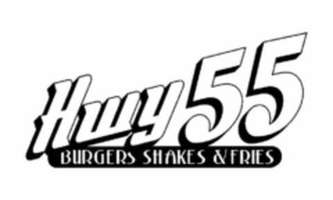 HWY 55 BURGERS SHAKES & FRIES Logo (USPTO, 10.02.2015)