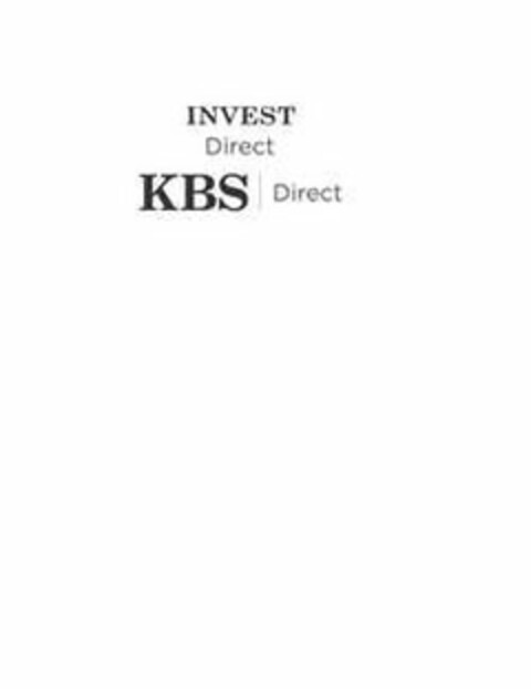 INVEST DIRECT KBS DIRECT Logo (USPTO, 01/07/2019)