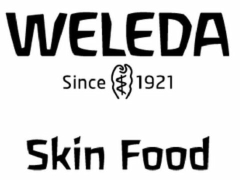 WELEDA SINCE 1921 SKIN FOOD Logo (USPTO, 25.01.2019)