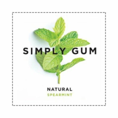 SIMPLY GUM NATURAL SPEARMINT Logo (USPTO, 05/27/2019)