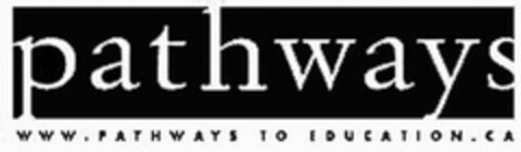 PATHWAYS WWW. PATHWAYS TO EDUCATION. CA Logo (USPTO, 02/25/2009)