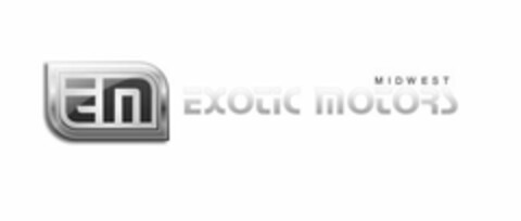 EM EXOTIC MOTORS MIDWEST Logo (USPTO, 20.09.2010)