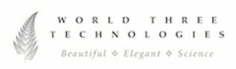 WORLD THREE TECHNOLOGIES BEAUTIFUL ELEGANT SCIENCE Logo (USPTO, 27.10.2010)