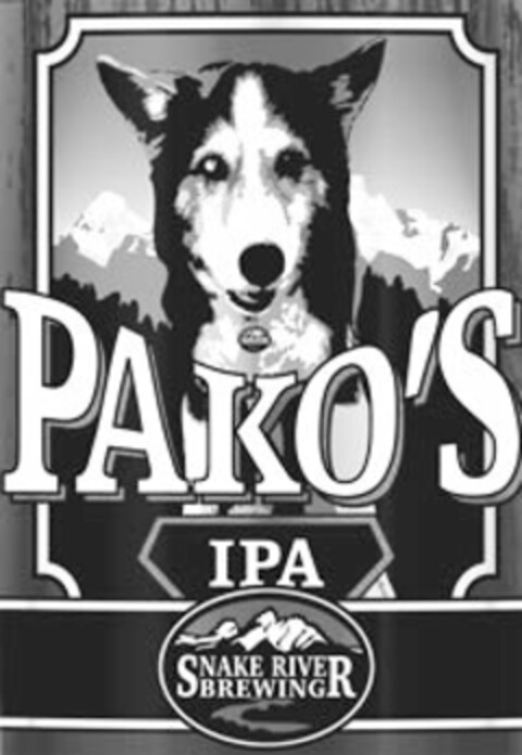 PAKO'S IPA SNAKE RIVER BREWING Logo (USPTO, 02.10.2013)