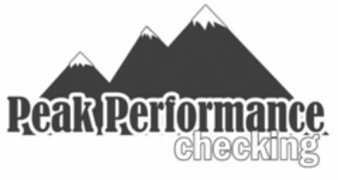 PEAK PERFORMANCE CHECKING Logo (USPTO, 10.02.2014)