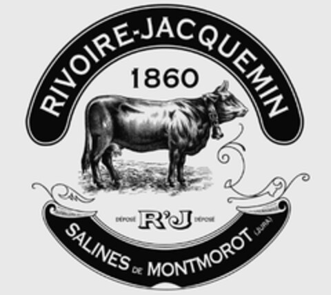 RIVOIRE-JACQUEMIN SALINES DE MONTMOROT (JURA) 1860 DÉPOSÉ R'J DÉPOSÉ Logo (USPTO, 12.05.2015)