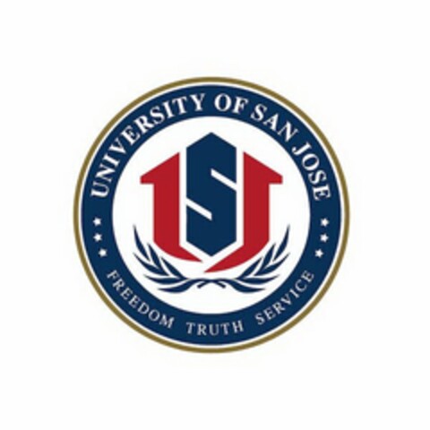 UNIVERSITY OF SAN JOSE FREEDOM TRUTH SERVICE USJ Logo (USPTO, 09/22/2016)