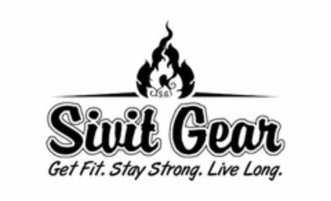 S.G. SIVIT GEAR  GET FIT. STAY STRONG. LIVE LONG. Logo (USPTO, 05/29/2017)