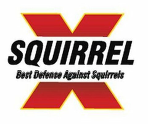 SQUIRREL X BEST DEFENSE AGAINST SQUIRRELS Logo (USPTO, 07.12.2017)