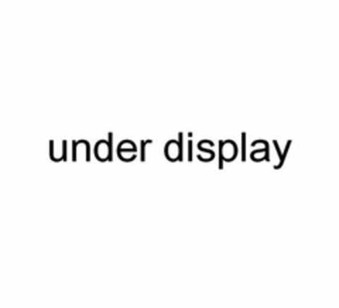 UNDER DISPLAY Logo (USPTO, 12/19/2017)
