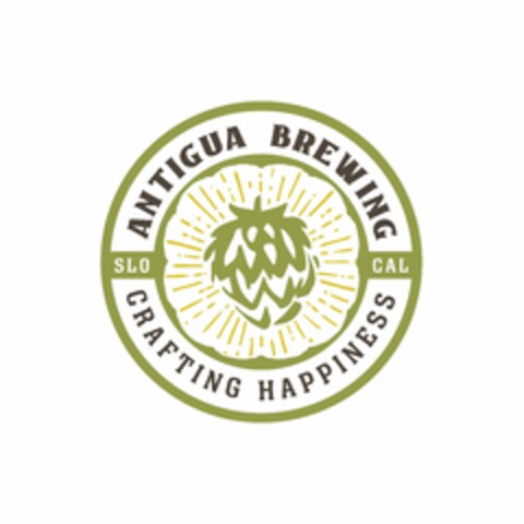 SLO CAL ANTIGUA BREWING CRAFTING HAPPINESS Logo (USPTO, 08/22/2019)