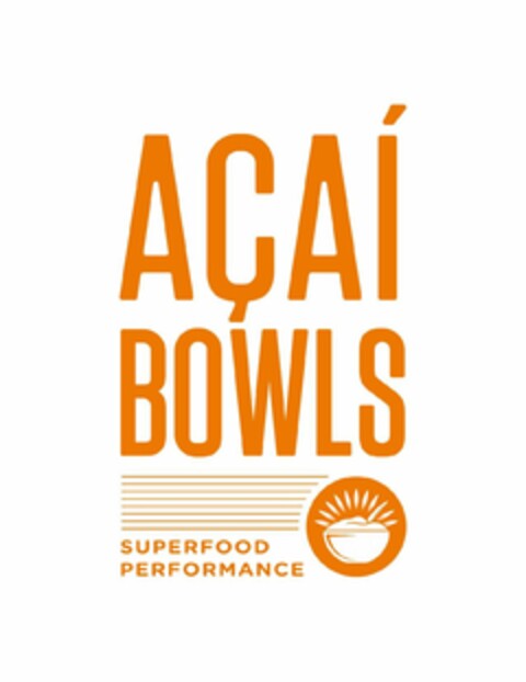 ACAÍ BOWLS SUPERFOOD PERFORMANCE Logo (USPTO, 17.09.2019)