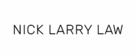 NICK LARRY LAW Logo (USPTO, 11.09.2020)