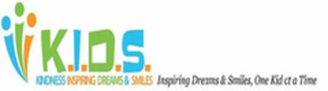 K.I.D.S. KINDNESS INSPIRING DREAMS & SMILES INSPIRING DREAMS & SMILES, ONE KID AT A TIME Logo (USPTO, 24.04.2012)