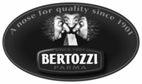 A NOSE FOR QUALITY SINCE 1901 SINCE 1901 BERTOZZI PARMA Logo (USPTO, 08/23/2012)