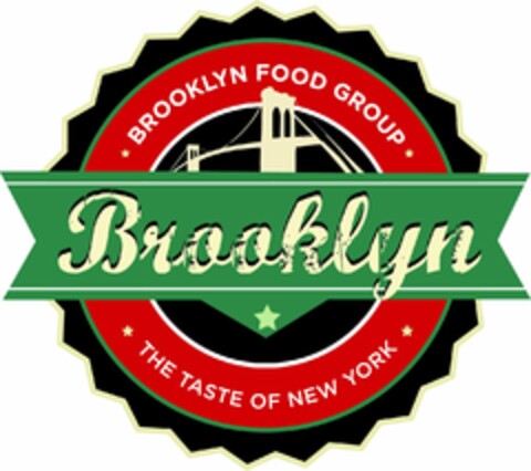 BROOKLYN FOOD GROUP BROOKLYN THE TASTE OF NEW YORK Logo (USPTO, 10/01/2015)