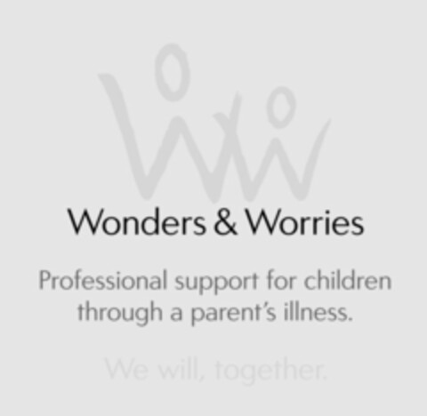 WW WONDERS & WORRIES PROFESSIONAL SUPPORT FOR CHILDREN THOUGH A PARENT'S ILLNESS. WE WILL, TOGETHER. Logo (USPTO, 06.06.2016)