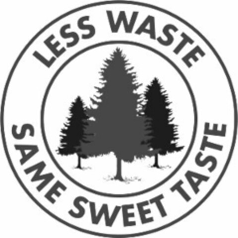 LESS WASTE SAME SWEET TASTE Logo (USPTO, 08/12/2016)