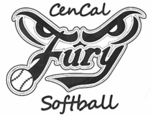 CENCAL FURY SOFTBALL Logo (USPTO, 09/19/2016)