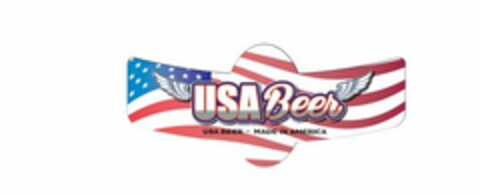 USA BEER USA BEER · MADE IN AMERICA Logo (USPTO, 03/14/2017)