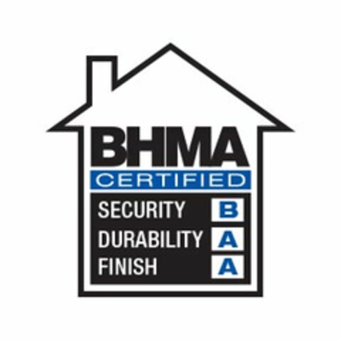 BHMA CERTIFIED SECURITY DURABILITY FINISH Logo (USPTO, 03/24/2017)