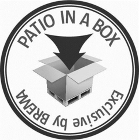 PATIO IN A BOX EXCLUSIVELY BY BREMA Logo (USPTO, 23.10.2017)