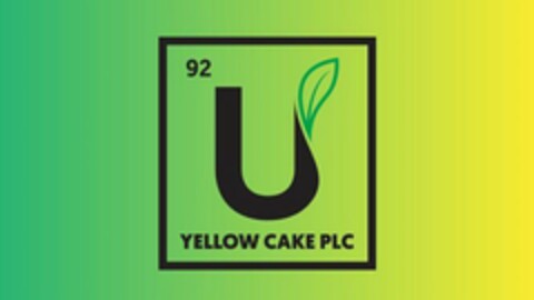 U 92 YELLOW CAKE PLC Logo (USPTO, 23.10.2018)