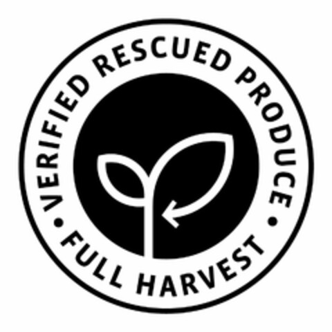 FULL HARVEST · VERIFIED RESCUED PRODUCE · Logo (USPTO, 08/13/2020)