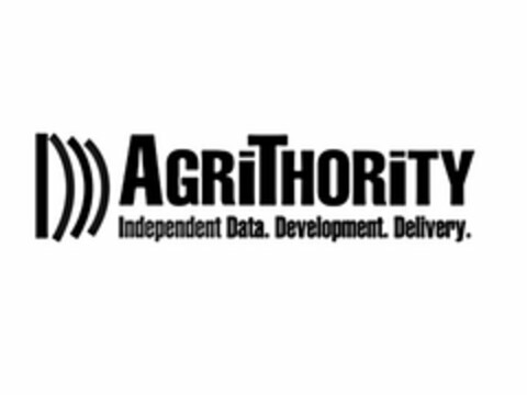 AGRITHORITY INDEPENDENT DATA. DEVELOPMENT. DELIVERY. Logo (USPTO, 16.01.2009)