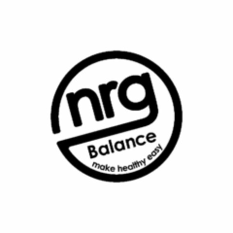 NRGBALANCE MAKE HEALTHY EASY Logo (USPTO, 03.06.2009)