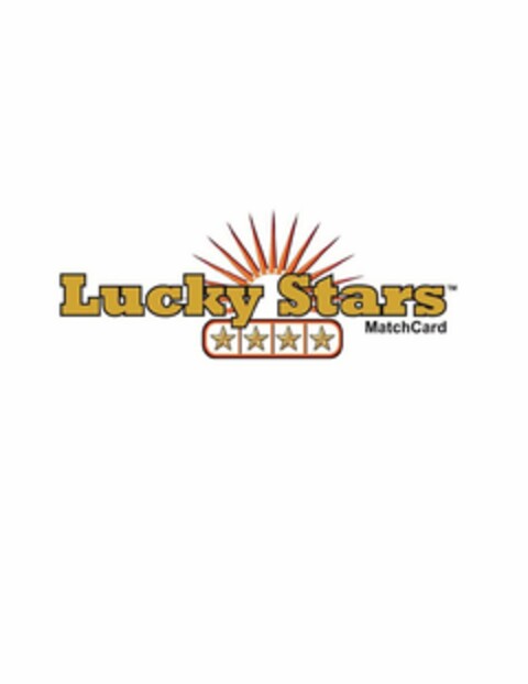 LUCKY STARS MATCHCARD Logo (USPTO, 26.06.2009)