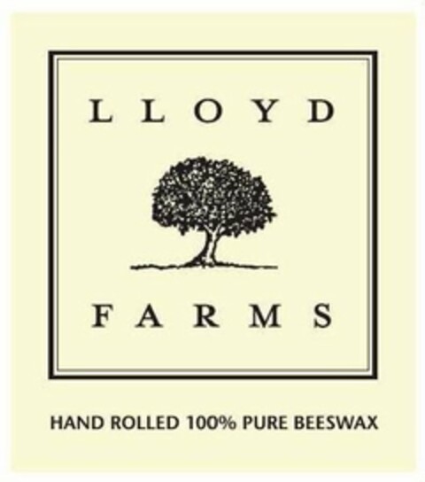 LLOYD FARMS HAND ROLLED 100% PURE BEESWAX Logo (USPTO, 27.01.2010)