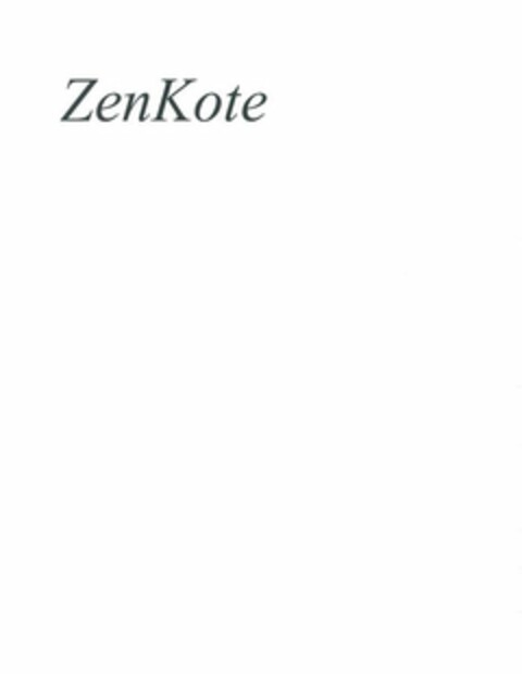 ZENKOTE Logo (USPTO, 11.03.2011)