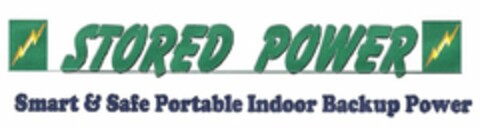 STORED POWER SMART & SAFE PORTABLE INDOOR BACKUP POWER Logo (USPTO, 05.04.2012)