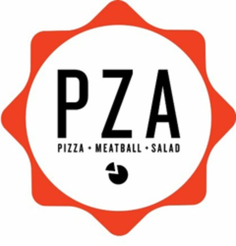 PZA PIZZA + MEATBALL + SALAD Logo (USPTO, 10/10/2012)