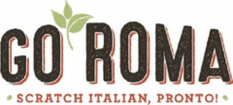 GO ROMA SCRATCH ITALIAN, PRONTO! Logo (USPTO, 06/25/2015)