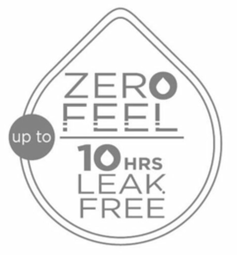 ZERO FEEL UP TO 10 HRS LEAK FREE Logo (USPTO, 10/31/2017)