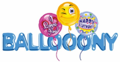 BALLOOONY I LOVE YOU! HAPPY BIRTHDAY Logo (USPTO, 07.03.2020)