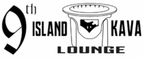 9TH ISLAND KAVA LOUNGE Logo (USPTO, 08/24/2020)