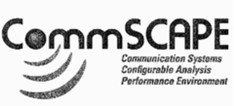 COMMSCAPE COMMUNICATION SYSTEMS CONFIGURABLE ANALYSIS PERFORMANCE ENVIRONMENT Logo (USPTO, 10/26/2009)