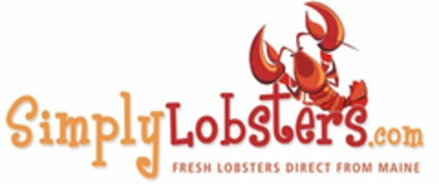 SIMPLY LOBSTERS.COM FRESH LOBSTERS DIRECT FROM MAINE Logo (USPTO, 11.06.2010)