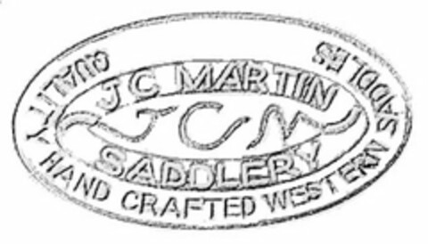 JC MARTIN SADDLERY JCM QUALITY HAND CRAFTED WESTERN SADDLES Logo (USPTO, 05.04.2012)