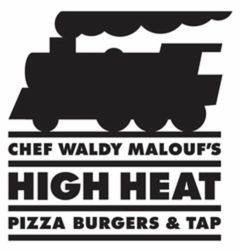 CHEF WALDY MALOUF'S HIGH HEAT PIZZA BURGERS & TAP Logo (USPTO, 08.01.2013)