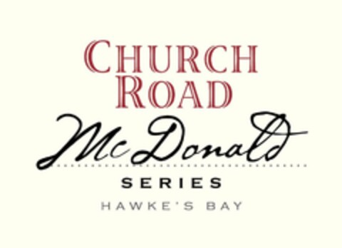 CHURCH ROAD MCDONALD SERIES HAWKE'S BAY Logo (USPTO, 18.11.2013)