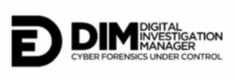 DF DIM DIGITAL INVESTIGATION MANAGER CYBER FORENSICS UNDER CONTROL Logo (USPTO, 16.06.2017)