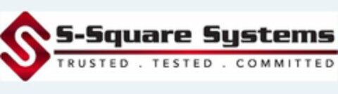 S-SQUARE SYSTEMS - TRUSTED. TESTED. COMMITTED Logo (USPTO, 10/13/2017)