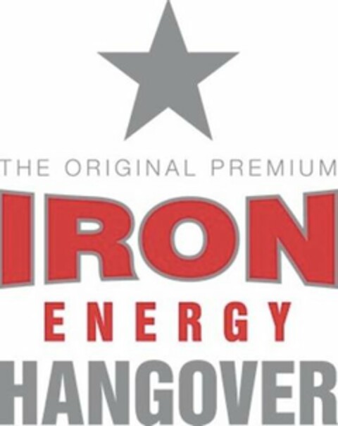 THE ORIGINAL PREMIUM IRON ENERGY HANGOVER Logo (USPTO, 05.09.2018)