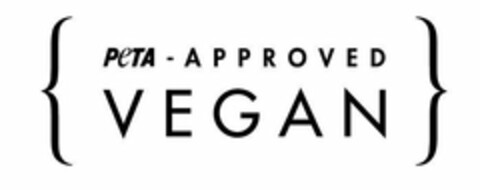 {PETA-APPROVED VEGAN} Logo (USPTO, 28.08.2020)