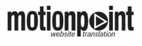 MOTIONPOINT WEBSITE TRANSLATION Logo (USPTO, 06/01/2009)